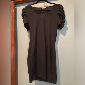 Mango black fitted dress
